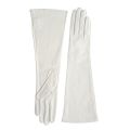 Portolano Ladies Silk Lined Italian Leather Gloves - White