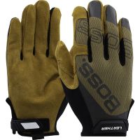 Boss Premium Leather Palm Gloves with Mesh Back