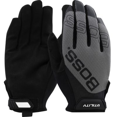 Boss Synthetic Palm with Mesh Fabric Back Gloves