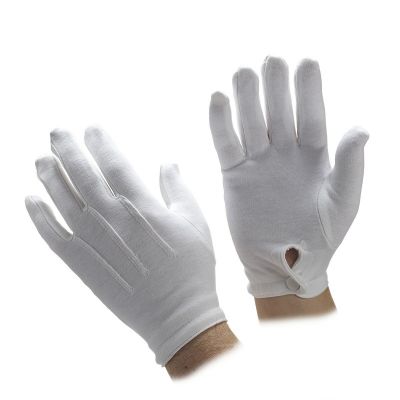 Cotton Parade Gloves with Snap Closure