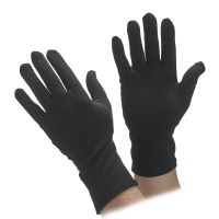 Extra Long Black Cotton Parade Gloves