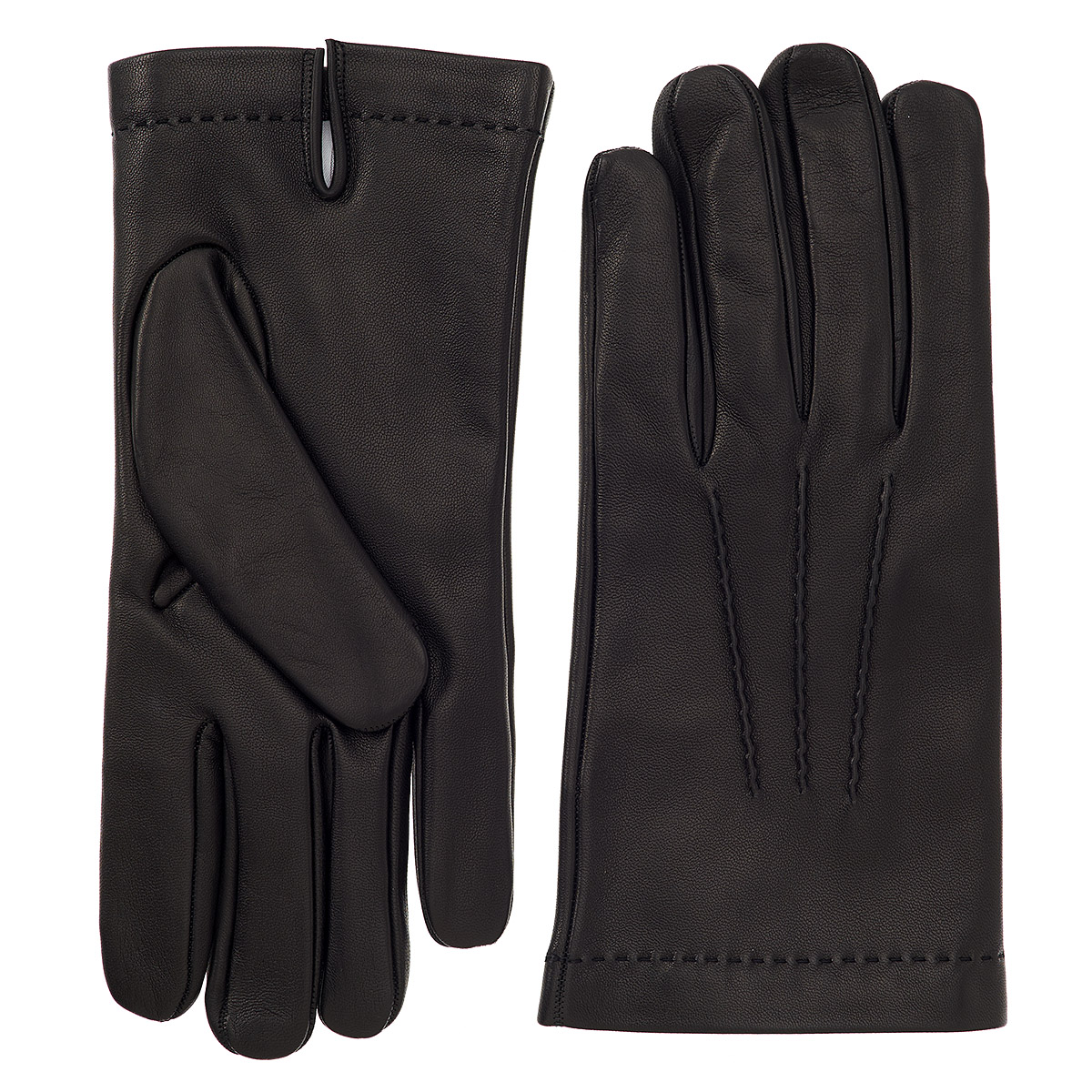 Men's Black Cashmere Lined Nappa Leather Gloves | Leather Gloves ...