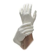 Men's White Unlined Leather Gloves