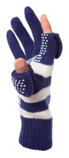Freehands Woman's Knit Finger Cap Gloves