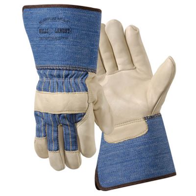 Wells Lamont Premium Grain Full Feature Leather Palm Gauntlet Cuff GlovesGloves