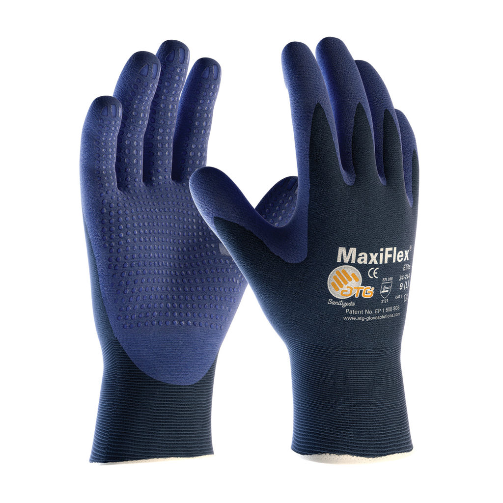 Details about   DS Safety N592 Nitrile Coating Work Gloves Chemical Resistant Nylon Latex Nit... 