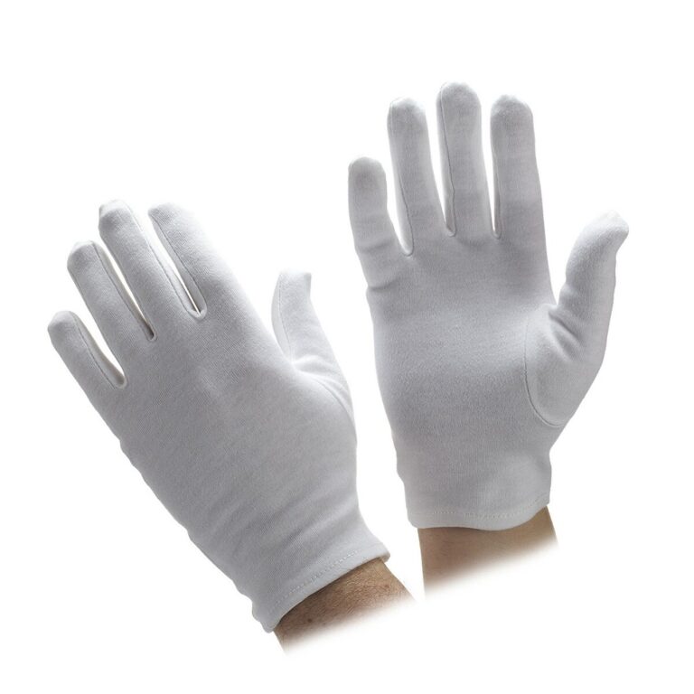GO Standard (CP-100) Cotton Gloves Sizing in Dimensions
